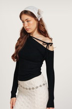 Angel Bowknot Top Black