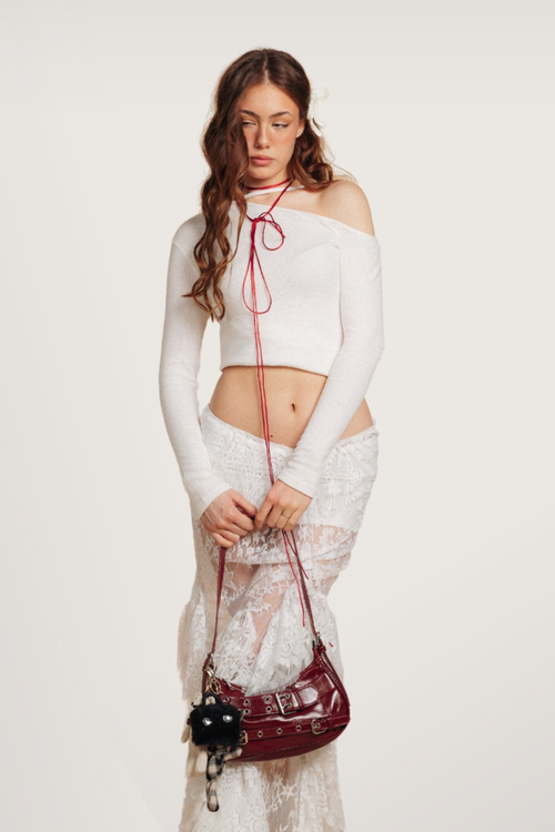 Angel Bowknot Top White